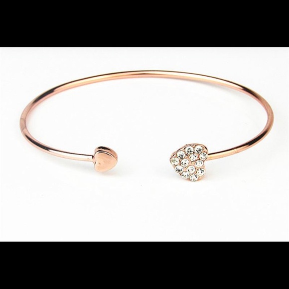 NWT Hearts Of Crystal Open Bangle - Picture 3 of 3